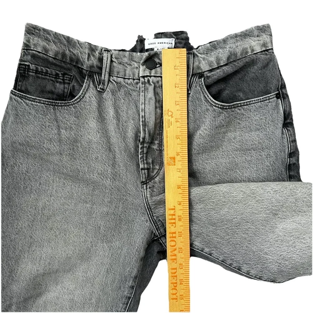 Good American Good Vintage Two Tone Jeans Womens Size 6/28 Gray Black Stone Wash - Picture 8 of 11